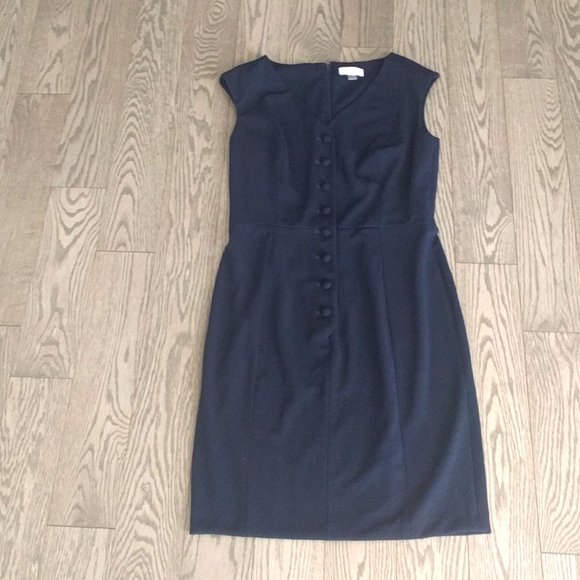 dark blue button down dress by Calvin Klein - Picture 1 of 13